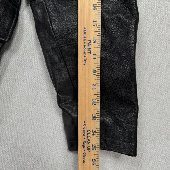 Vintage Wilsons Leather Black Jacket Full Zip Front Quilted Liner Size S - Picture 11 of 14